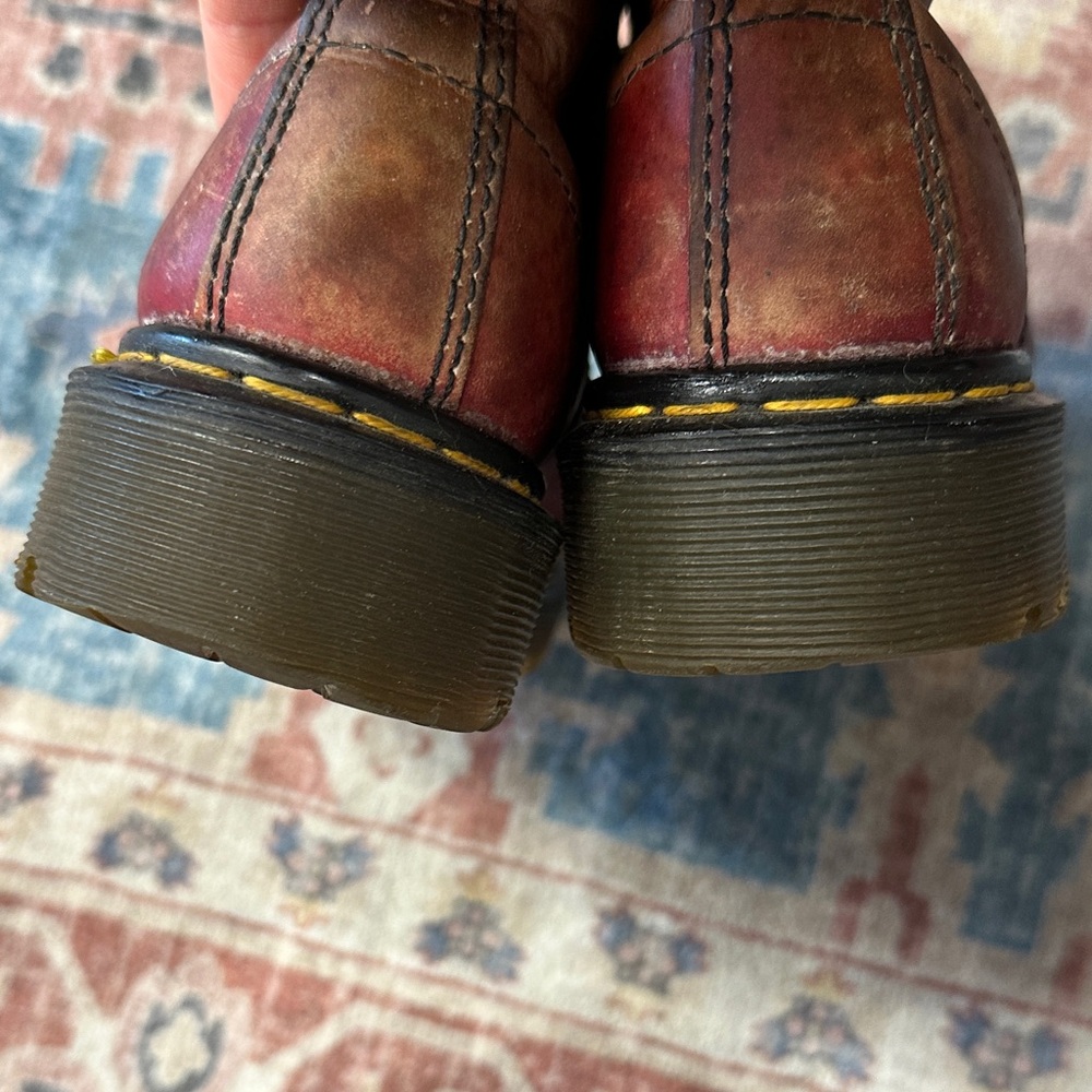 Dr. Martens Burgundy  Leather MADE IN ENGLAND - Picture 8 of 13
